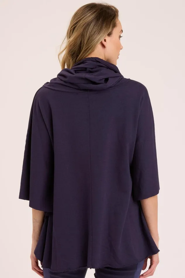 Clothing CoverUps XCVI Paige Poncho Navy