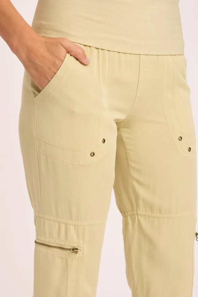 Clothing Crops XCVI Danez Banded Crop Fresh Willow