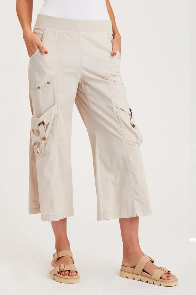 Clothing Crops XCVI Faulkner Wide Leg Crop Cremini