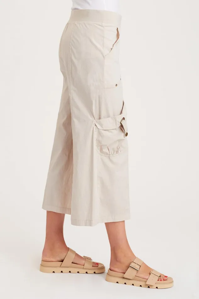 Clothing Crops XCVI Faulkner Wide Leg Crop Cremini