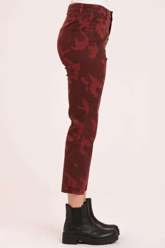 Clothing Crops XCVI Printed Twiggy Pant Port Pigment