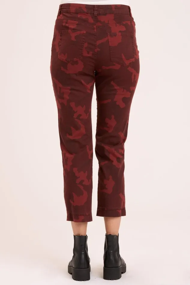Clothing Crops XCVI Printed Twiggy Pant Port Pigment