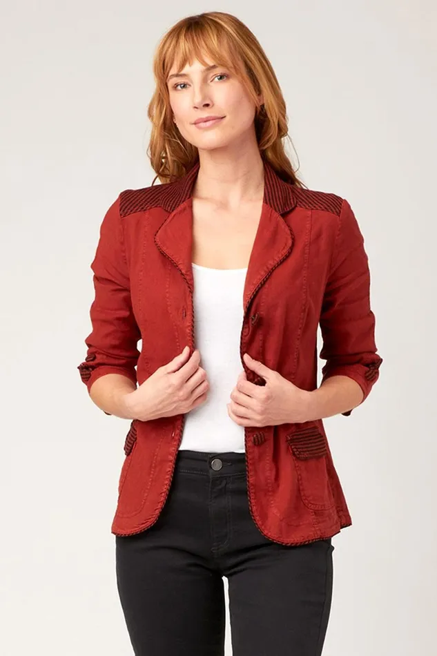 Clothing Jackets XCVI Bespoke Blazer Mahogany