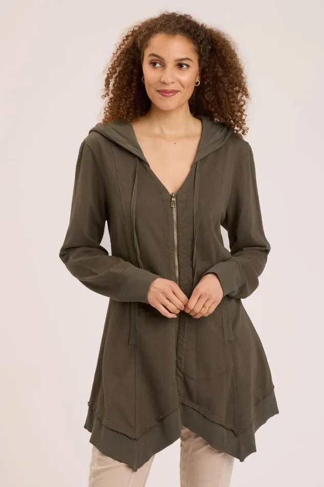 Clothing Jackets XCVI Fleece Mercantile Jacket Olive