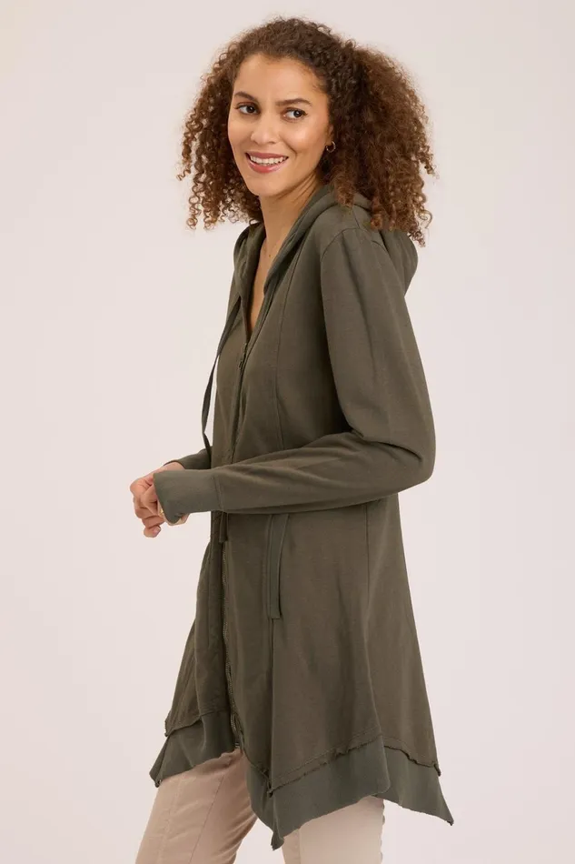 Clothing Jackets XCVI Fleece Mercantile Jacket Olive