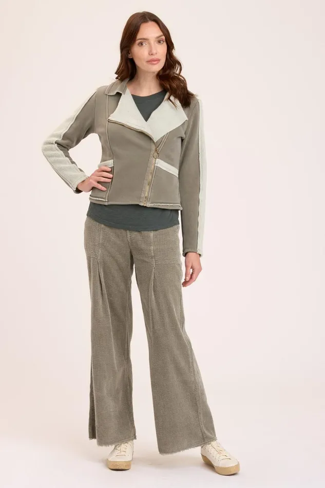 Clothing Jackets XCVI Hanford Moto Jacket Grove Pigment