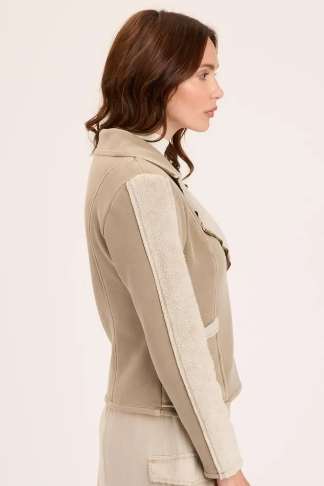 Clothing Jackets XCVI Hanford Moto Jacket Tanglewood Pigment