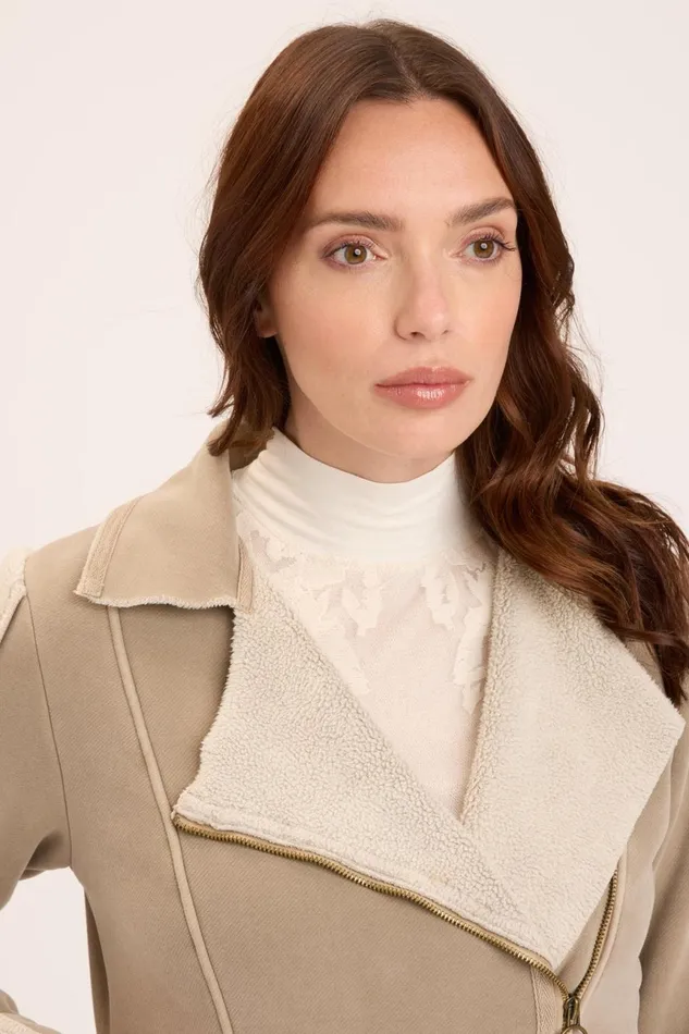Clothing Jackets XCVI Hanford Moto Jacket Tanglewood Pigment