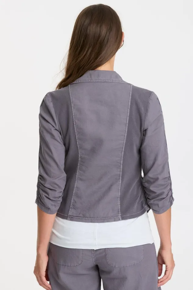 Clothing Jackets XCVI Linen Folksy Jacket Nebulous Pigment