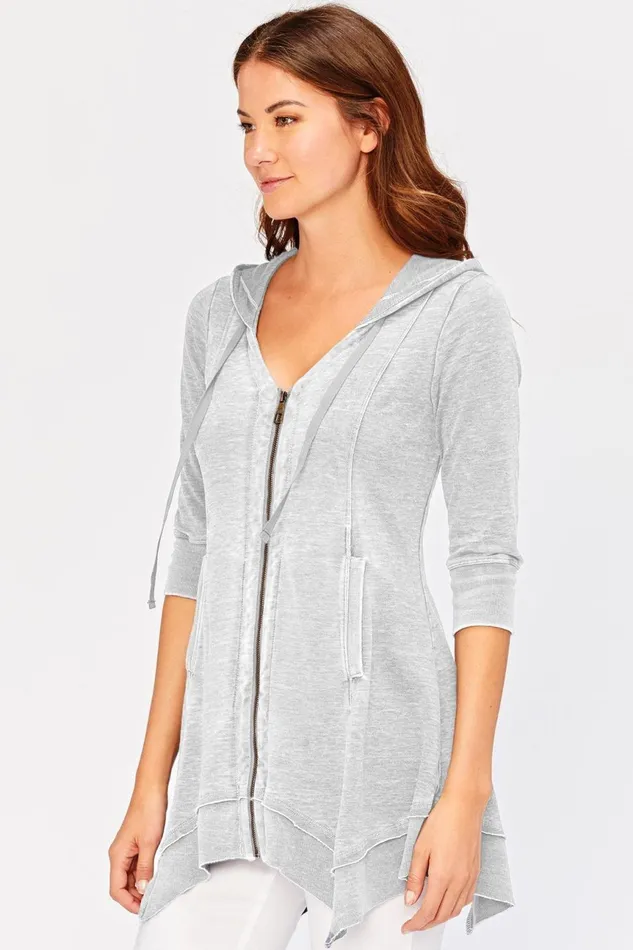 Clothing Jackets XCVI Mercantile Burnout Jacket Pebble