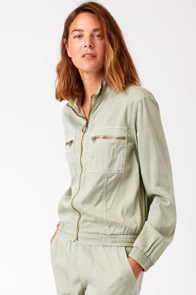 Clothing Jackets XCVI Quinn Bomber Elm Pigment