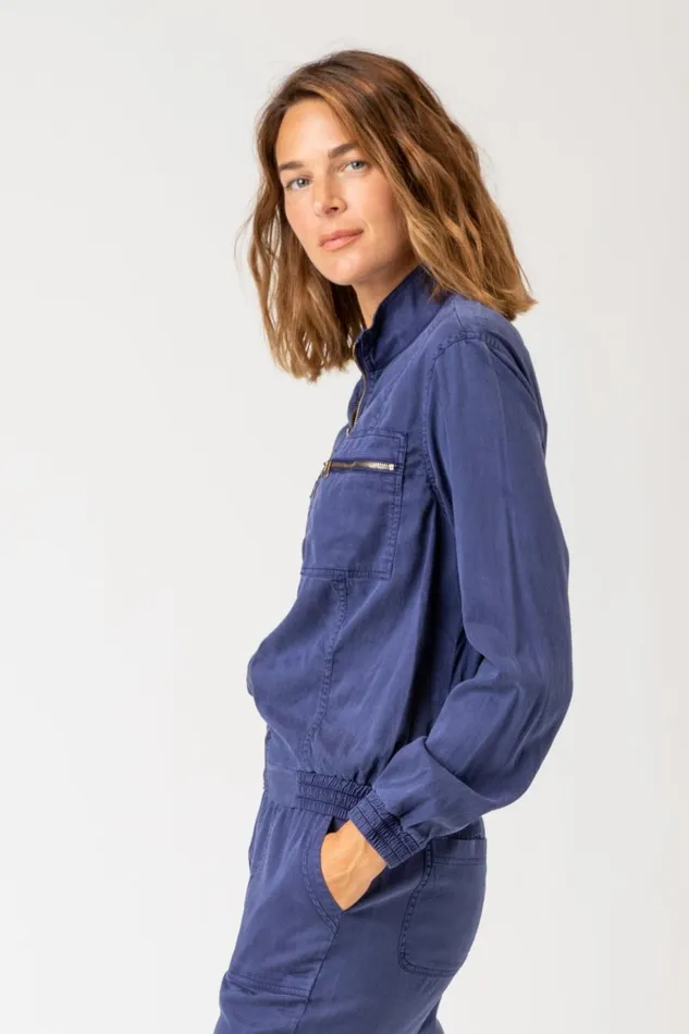 Clothing Jackets XCVI Quinn Bomber Hague Blue Pigment