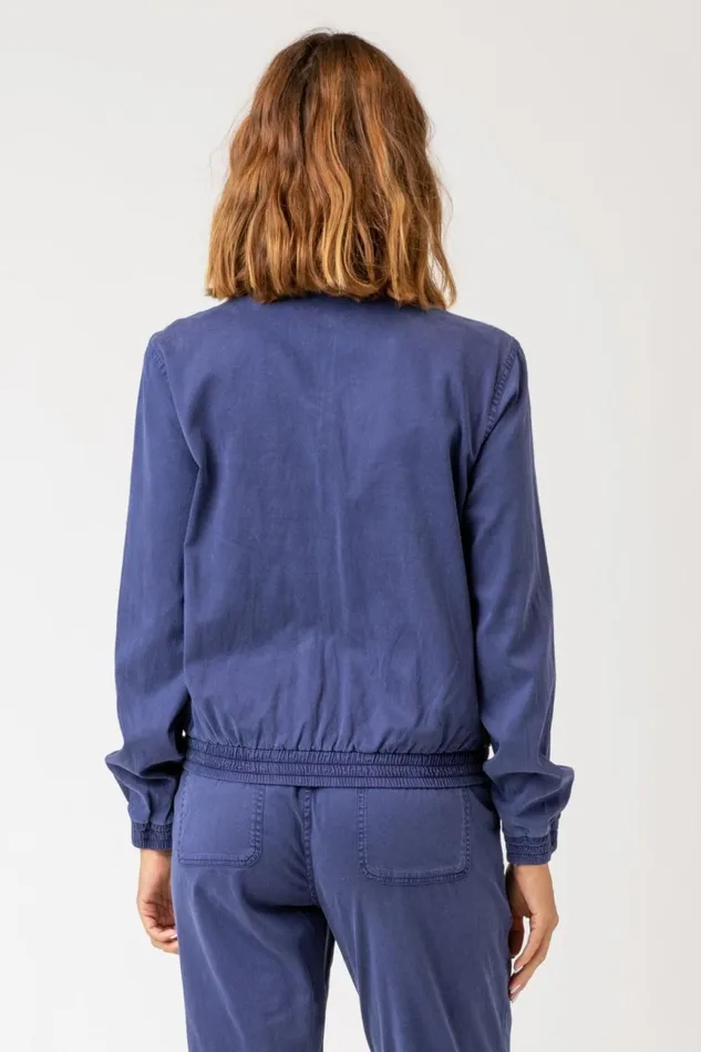 Clothing Jackets XCVI Quinn Bomber Hague Blue Pigment