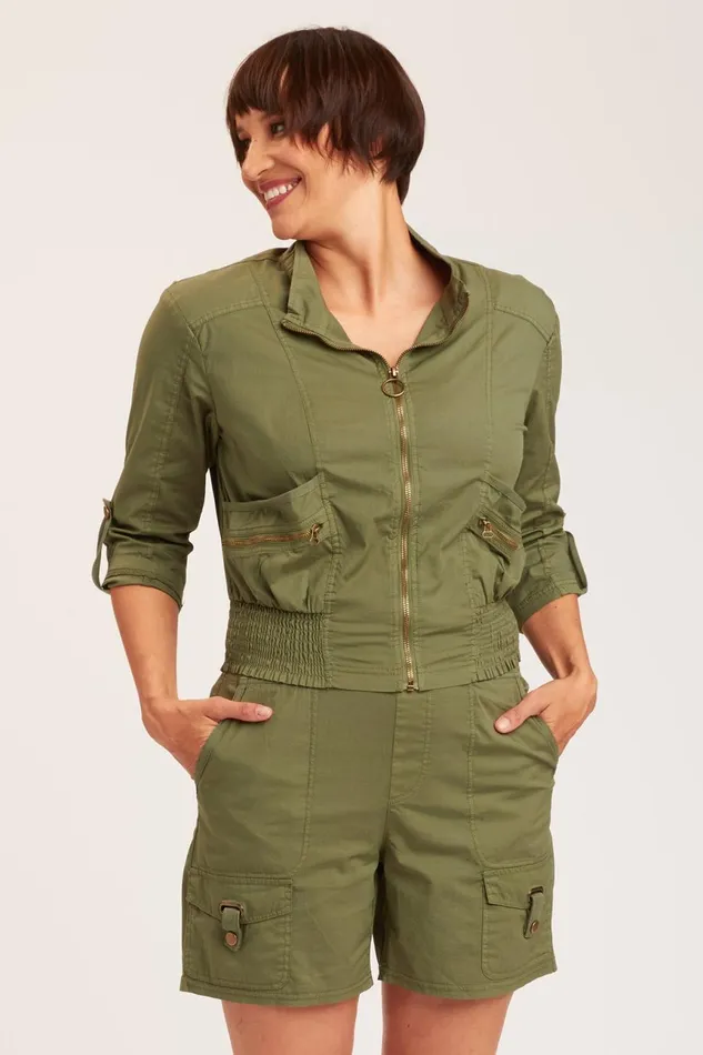 Clothing Jackets XCVI Ridgeline Bomber Dark Everglades