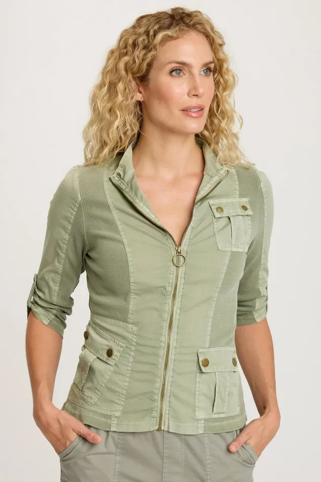 Clothing Jackets XCVI Roque Jacket Limescent Pigment