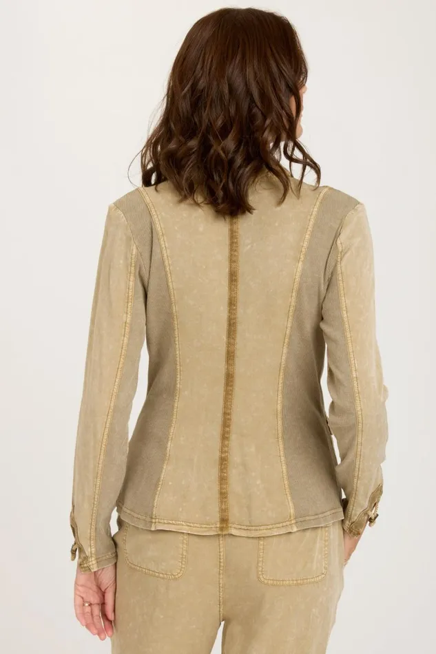 Clothing Jackets XCVI Tula Blazer Distress Wash Linwood