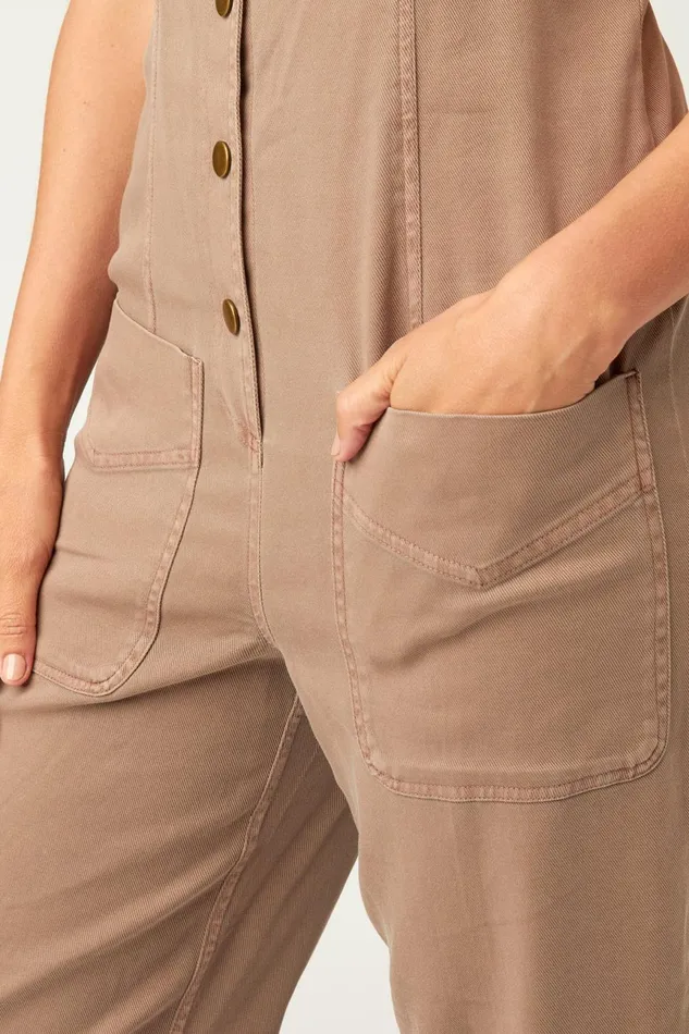 Clothing Jumpsuits XCVI Kele Jumpsuit Cypress Bark Pigment