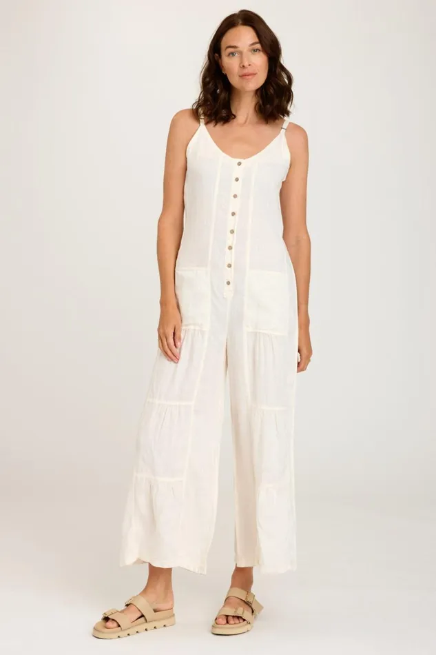 Clothing Jumpsuits XCVI Macauley Crop Jumpsuit Muted Primrose