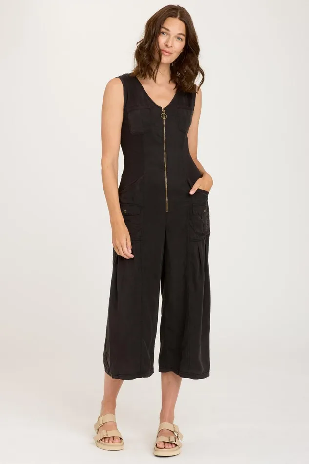Clothing Jumpsuits XCVI Macgowan Crop Jumpsuit Black