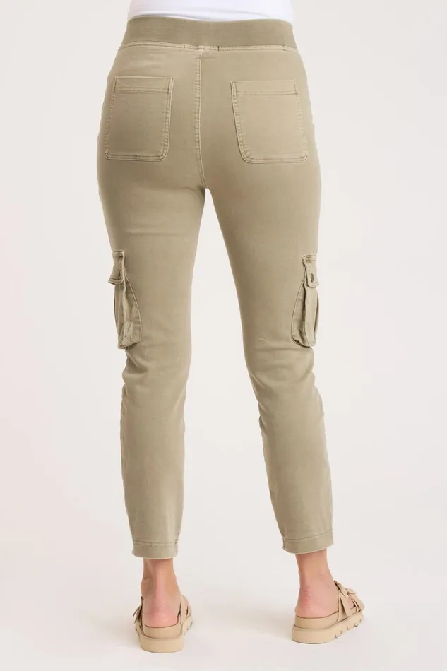 Clothing Leggings XCVI Brantley Cargo Pant Sand Lime Pigment