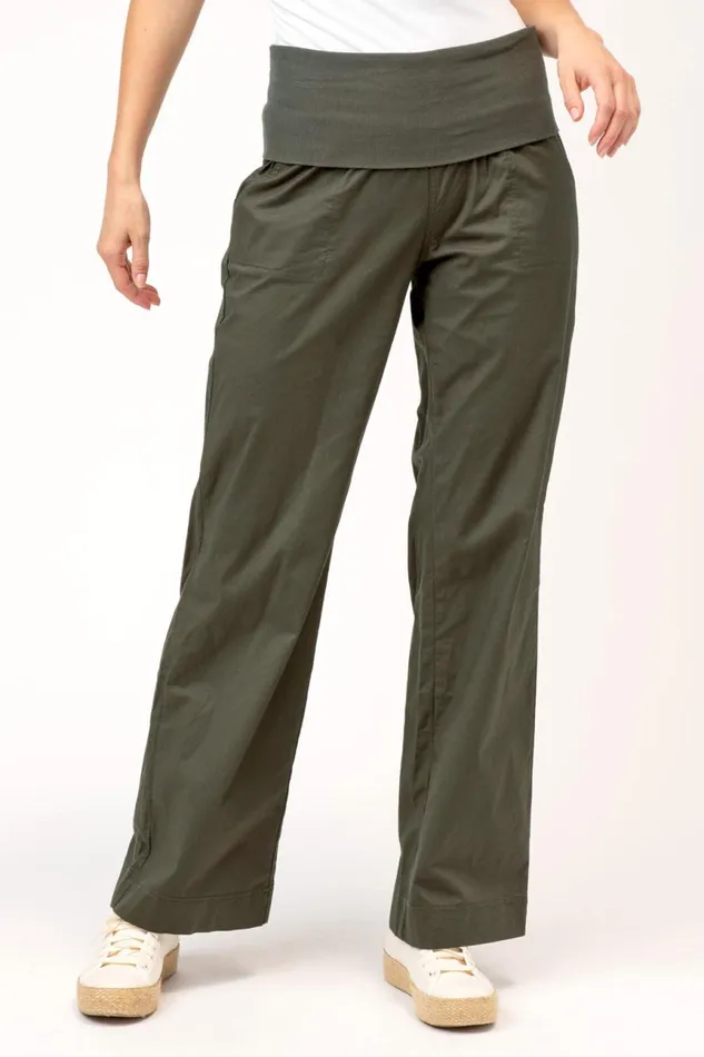 Clothing Pants XCVI 4Pocket Fold Over Pant Olive