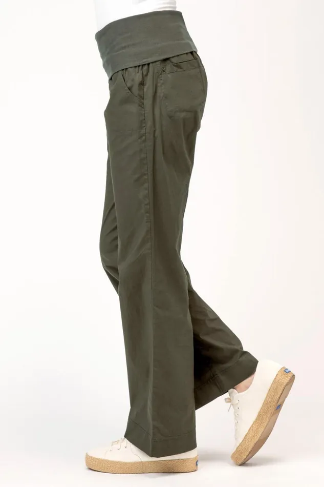 Clothing Pants XCVI 4Pocket Fold Over Pant Olive