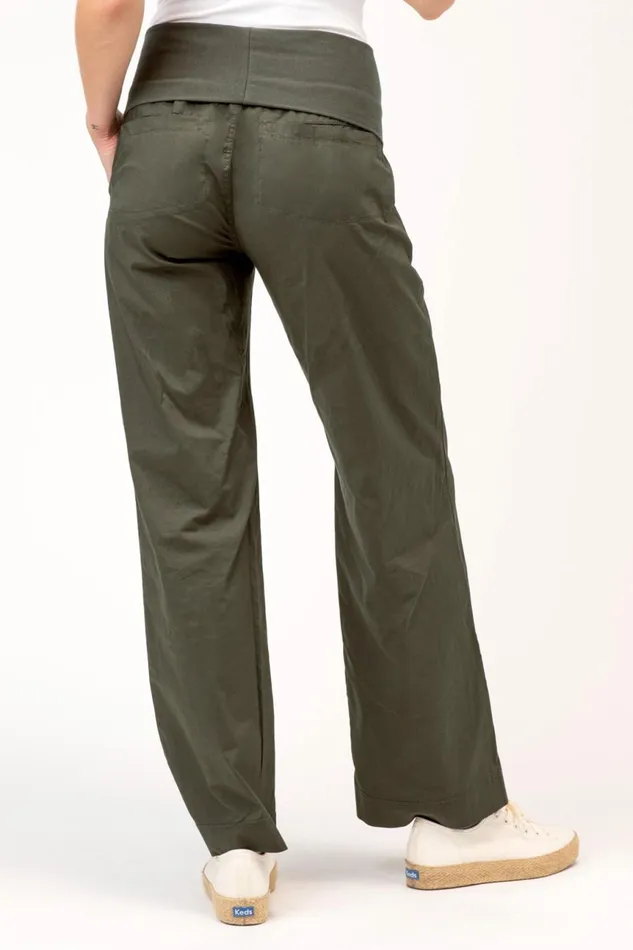 Clothing Pants XCVI 4Pocket Fold Over Pant Olive