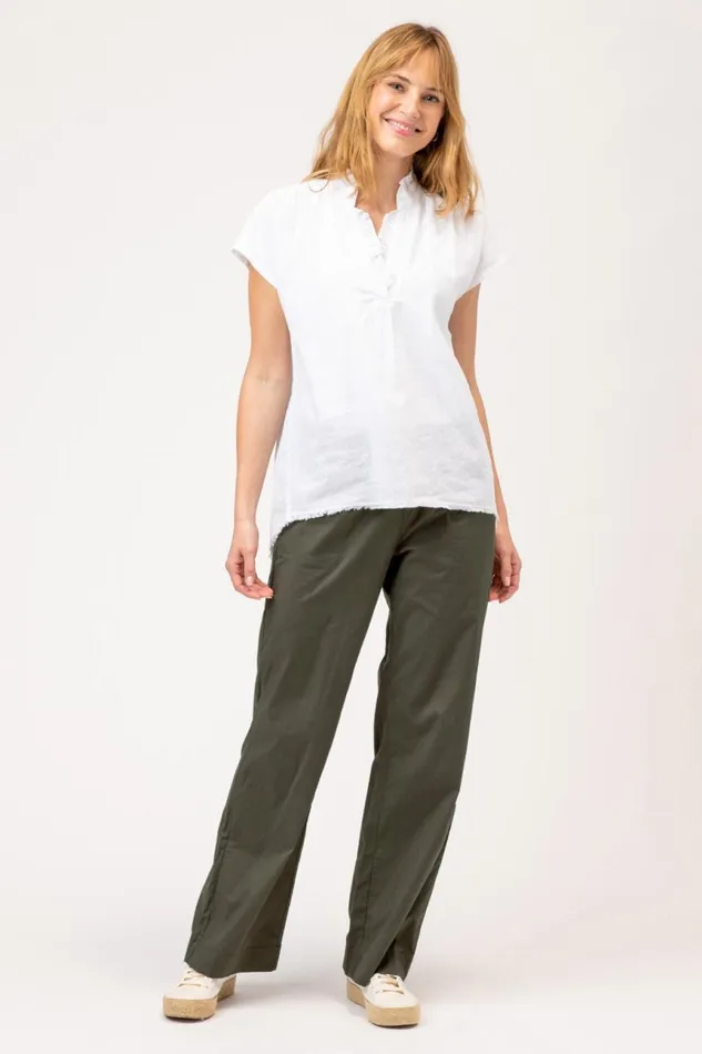Clothing Pants XCVI 4Pocket Fold Over Pant Olive