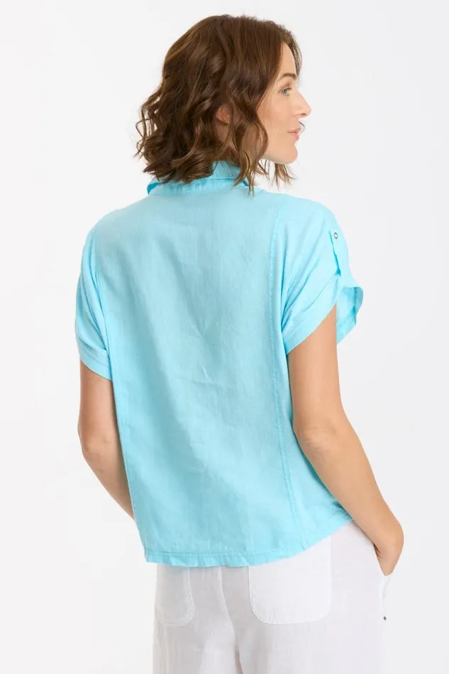 Clothing ShirtsBlouses XCVI Abner Top Mermaid Tail Pigment
