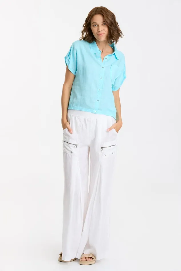 Clothing ShirtsBlouses XCVI Abner Top Mermaid Tail Pigment