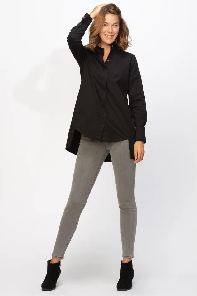 Clothing ShirtsBlouses XCVI Lina Ruffle ButtonUp Black