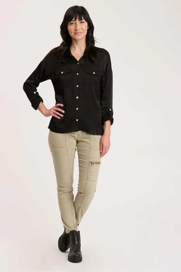 Clothing ShirtsBlouses XCVI Ludolf ButtonUp Black