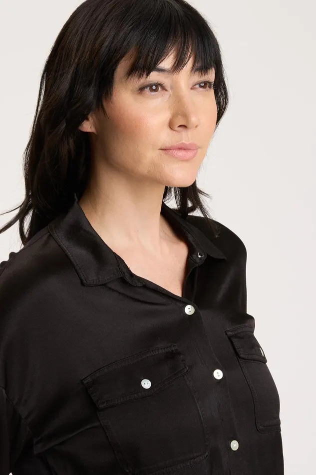 Clothing ShirtsBlouses XCVI Ludolf ButtonUp Black