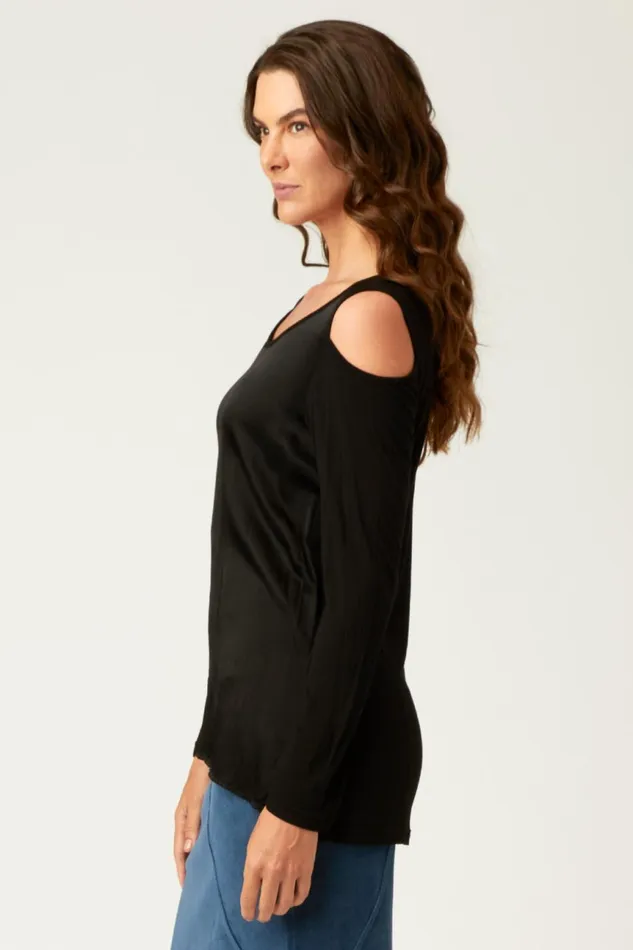 Clothing ShirtsBlouses XCVI Marlee Cold Shoulder Black