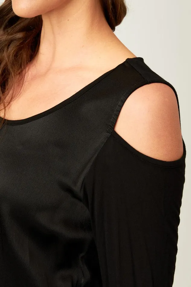 Clothing ShirtsBlouses XCVI Marlee Cold Shoulder Black