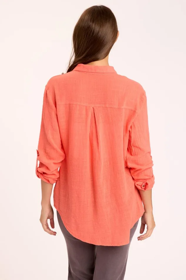 Clothing ShirtsBlouses XCVI Porter Blouse Papaya