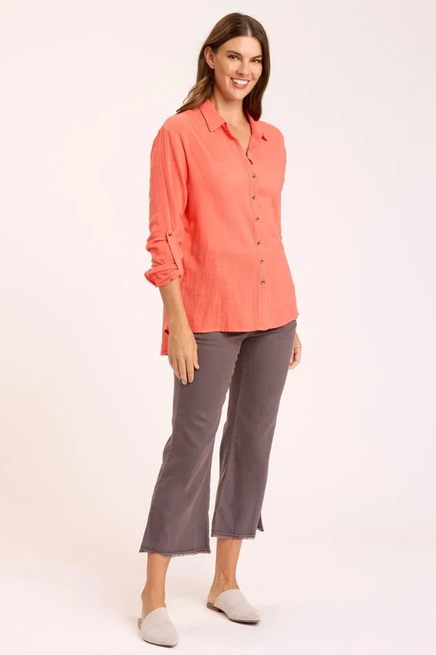 Clothing ShirtsBlouses XCVI Porter Blouse Papaya