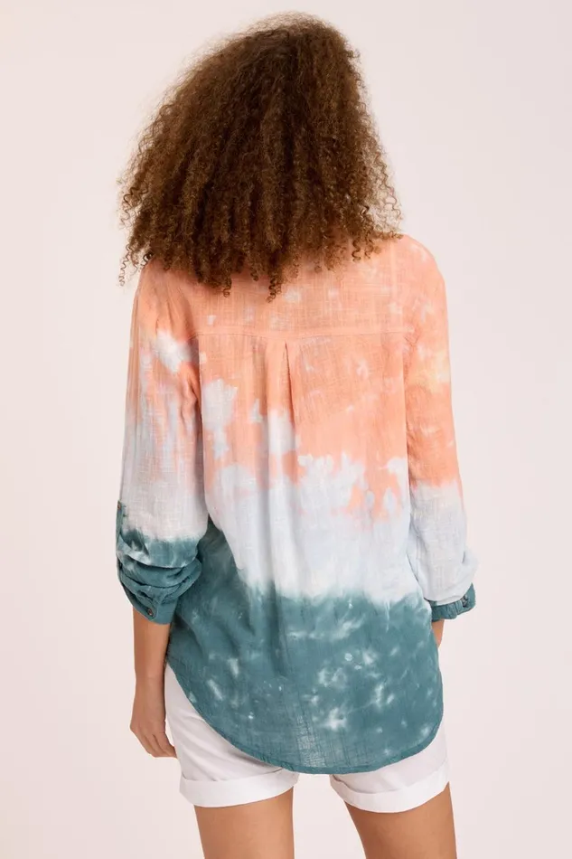 Clothing ShirtsBlouses XCVI Porter Blouse Riverine Wash Sundown