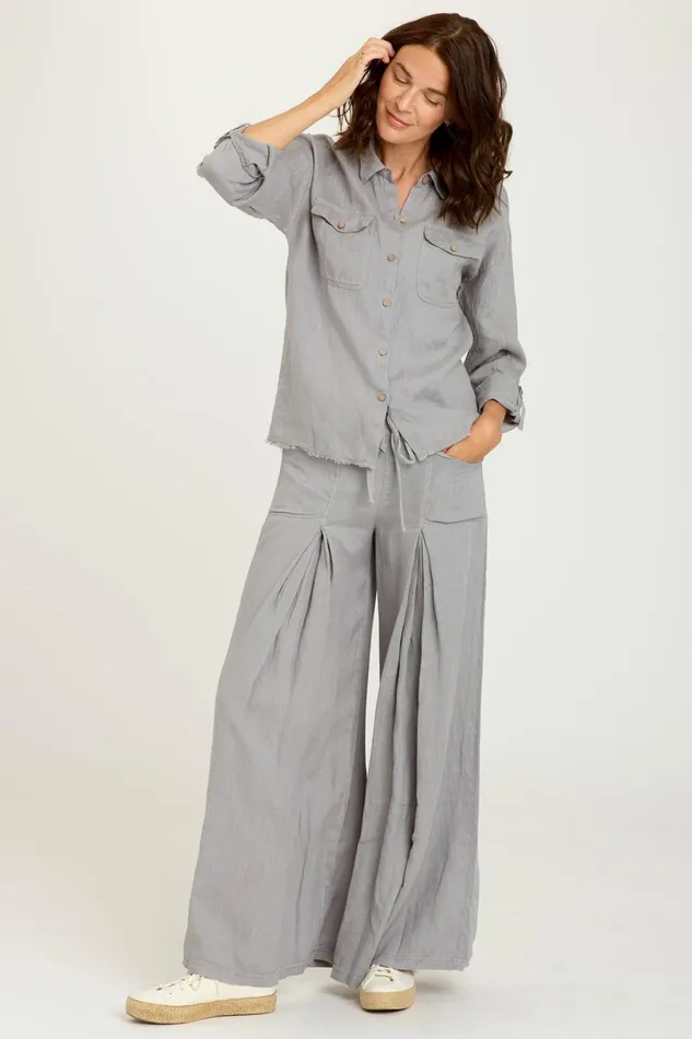 Clothing ShirtsBlouses XCVI Rorin ButtonUp Lead Cast