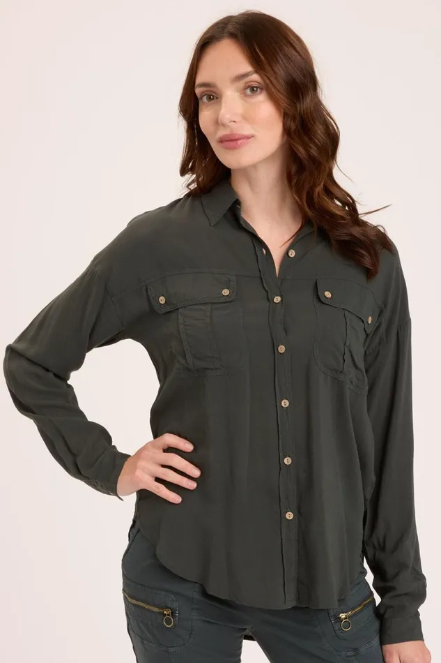 Clothing ShirtsBlouses XCVI Smithson ButtonUp Hawthorn Leaf