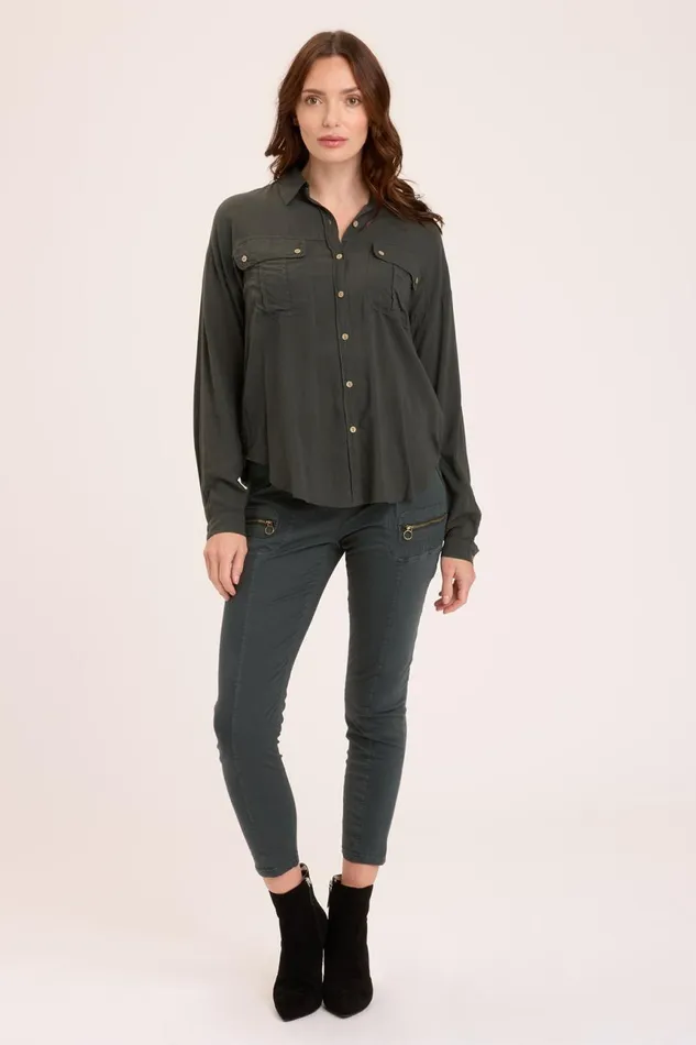Clothing ShirtsBlouses XCVI Smithson ButtonUp Hawthorn Leaf