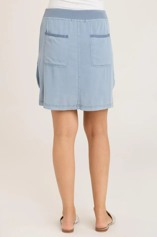 Clothing Skirts XCVI Twill Shirley Mini Orion Blue Pigment