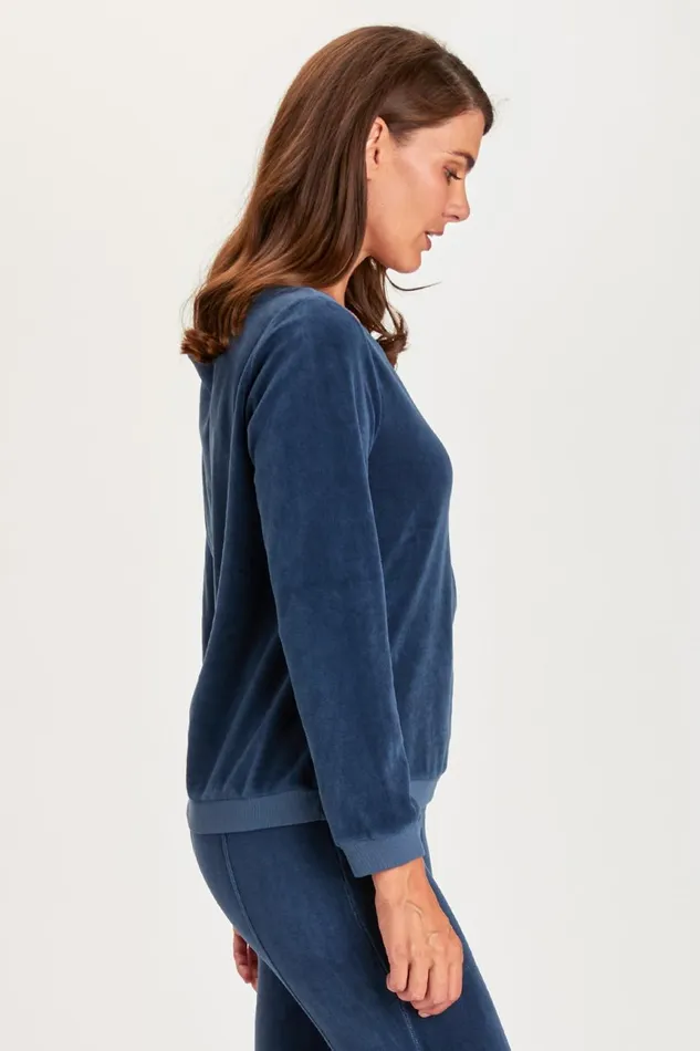 Clothing Sweatshirts XCVI Dakota Pullover Bluestone