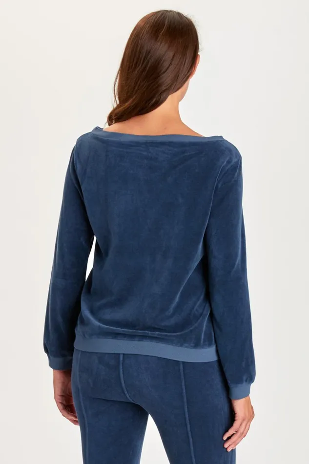 Clothing Sweatshirts XCVI Dakota Pullover Bluestone