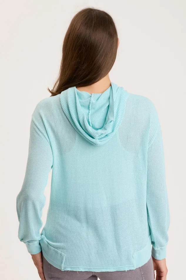 Clothing Sweatshirts XCVI Mesh Sidel Hoodie Mermaid Tail Pigment