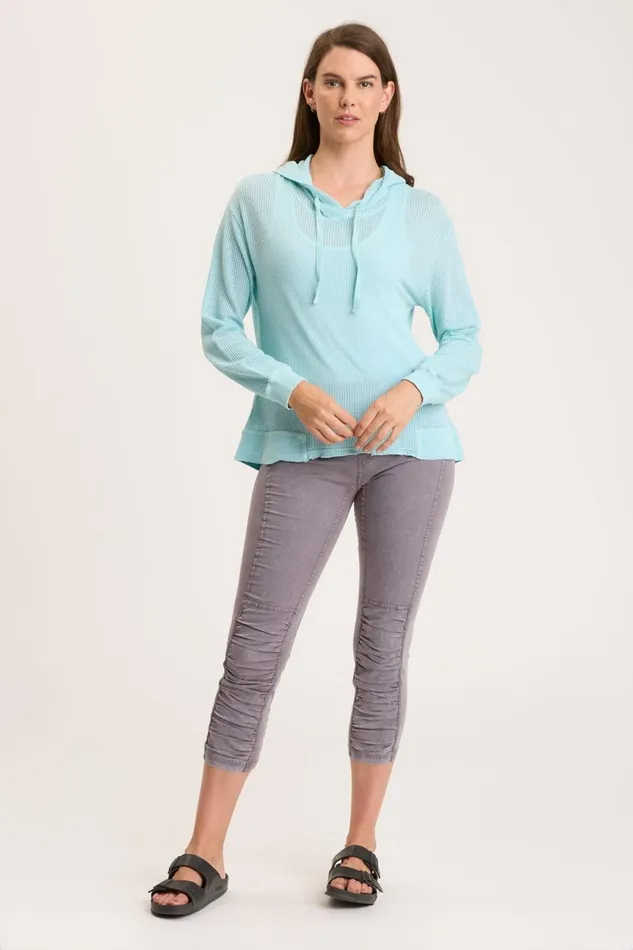 Clothing Sweatshirts XCVI Mesh Sidel Hoodie Mermaid Tail Pigment
