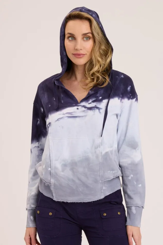 Clothing Sweatshirts XCVI Rosalyn Hoodie Riverine Wash Midnight