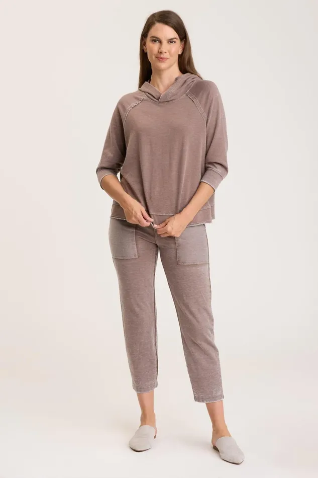 Clothing Sweatshirts XCVI Shula Hoodie Pecan Burnout