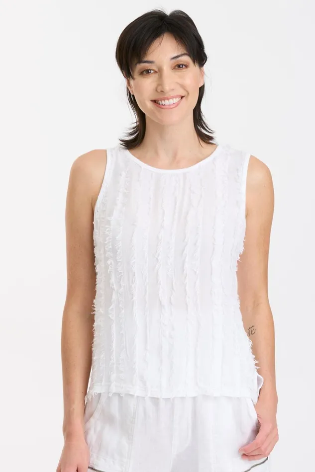 Clothing Tanks XCVI Anja Tank White