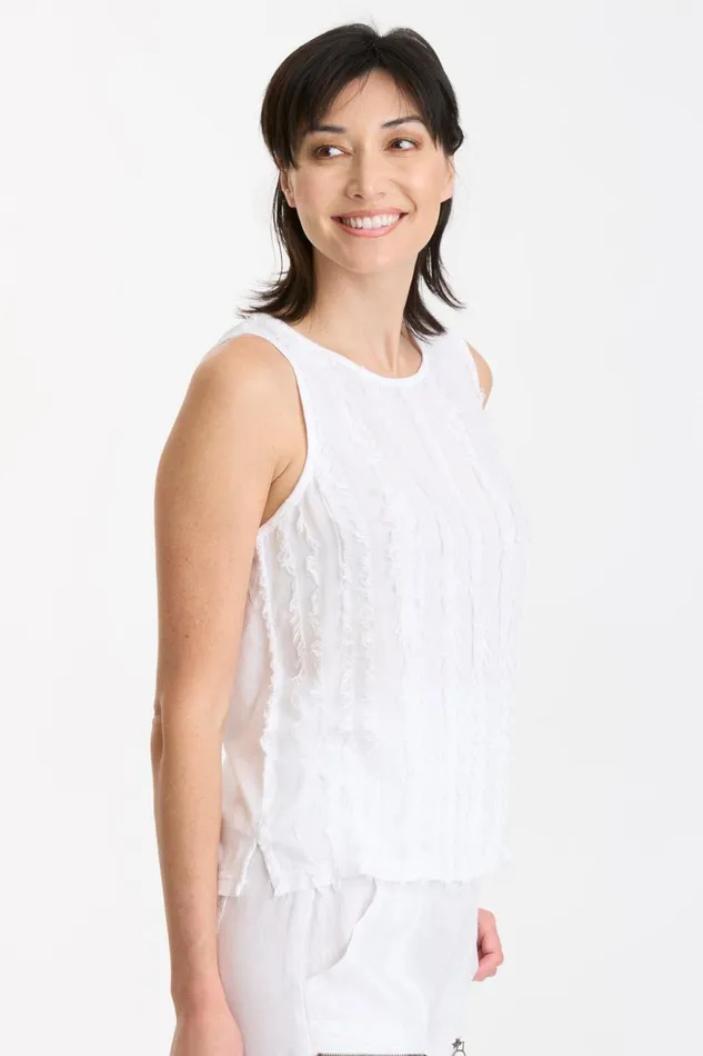 Clothing Tanks XCVI Anja Tank White